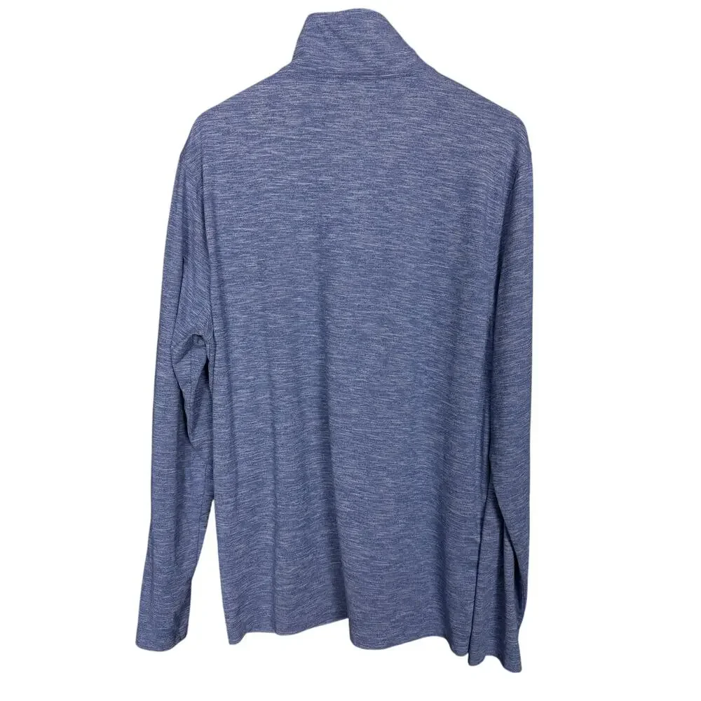 J.Crew Performance Blue Quarter Zip Men's XL Athletic Workout Golf Long Sleeve